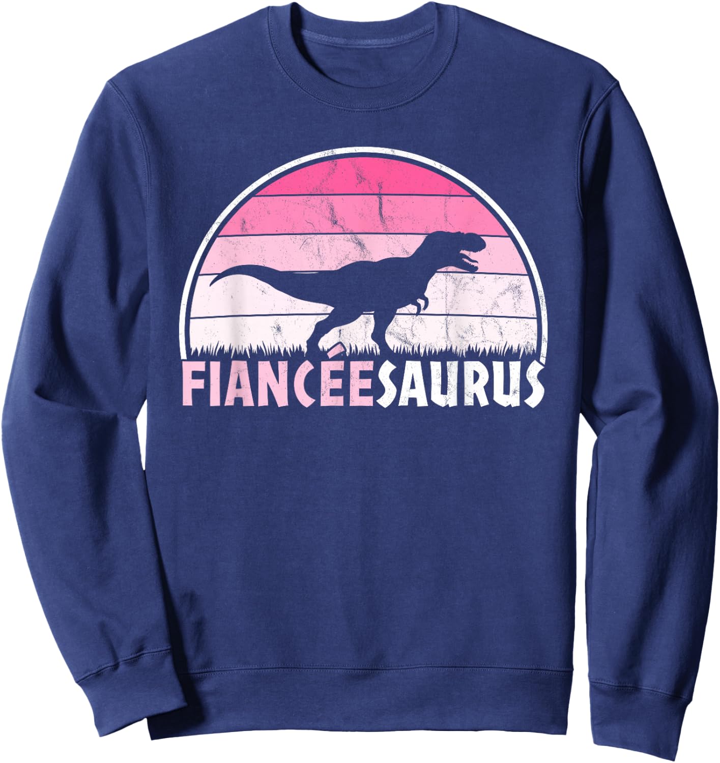 Fiancéesaurus - Fiancée Engagament Dinosaur Funny Marriage Sweatshirt - Sweatshirt | Navy