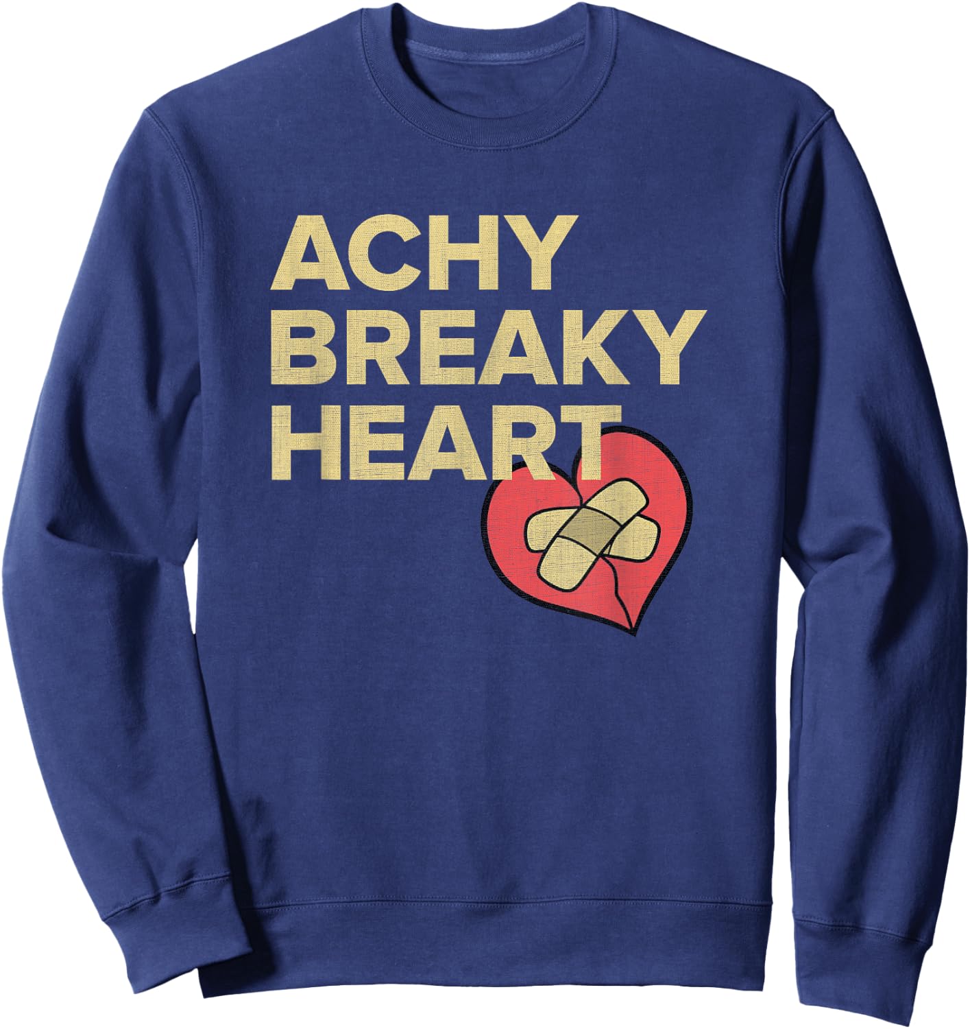 LyricLyfe - - ACHY BREAKY HEART Sweatshirt - Sweatshirt | Navy