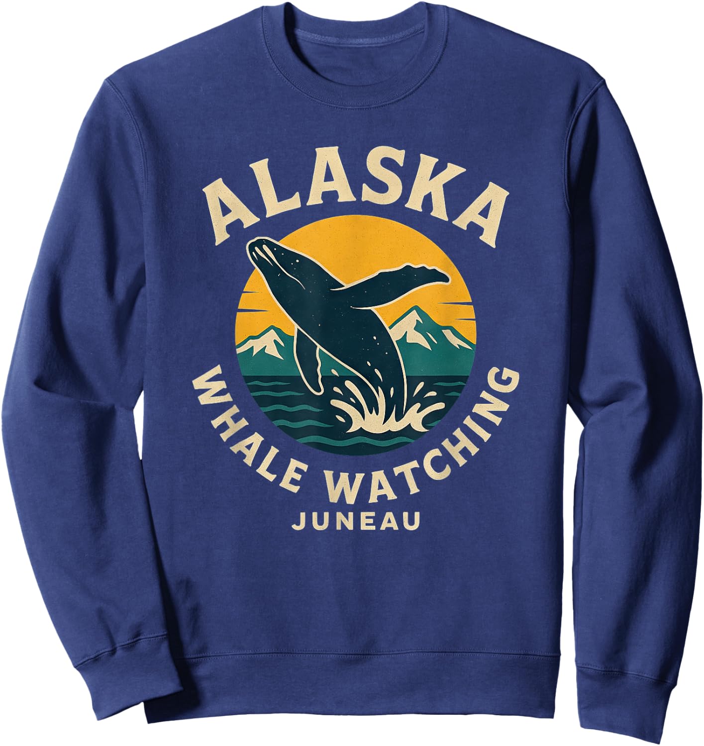 Alaska Whale Watching Juneau Sweatshirt - Sweatshirt | Navy