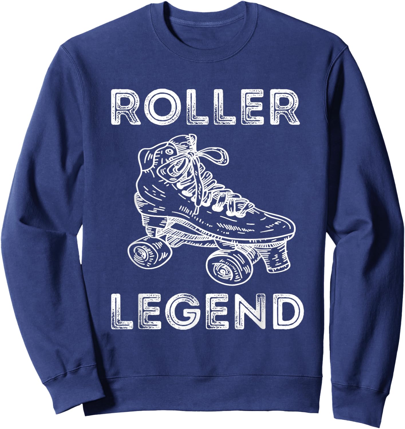 Roller Legend Retro Vintage Roller Skating Roller Skate Driving Sweatshirt - Sweatshirt | Navy