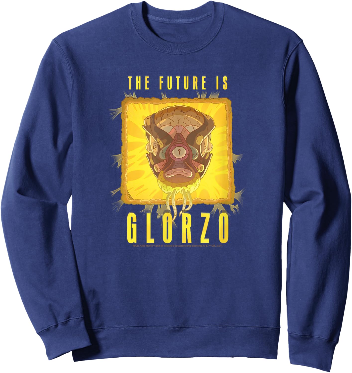 Rick and Morty Future is Glorzo Sweatshirt - Sweatshirt | Navy