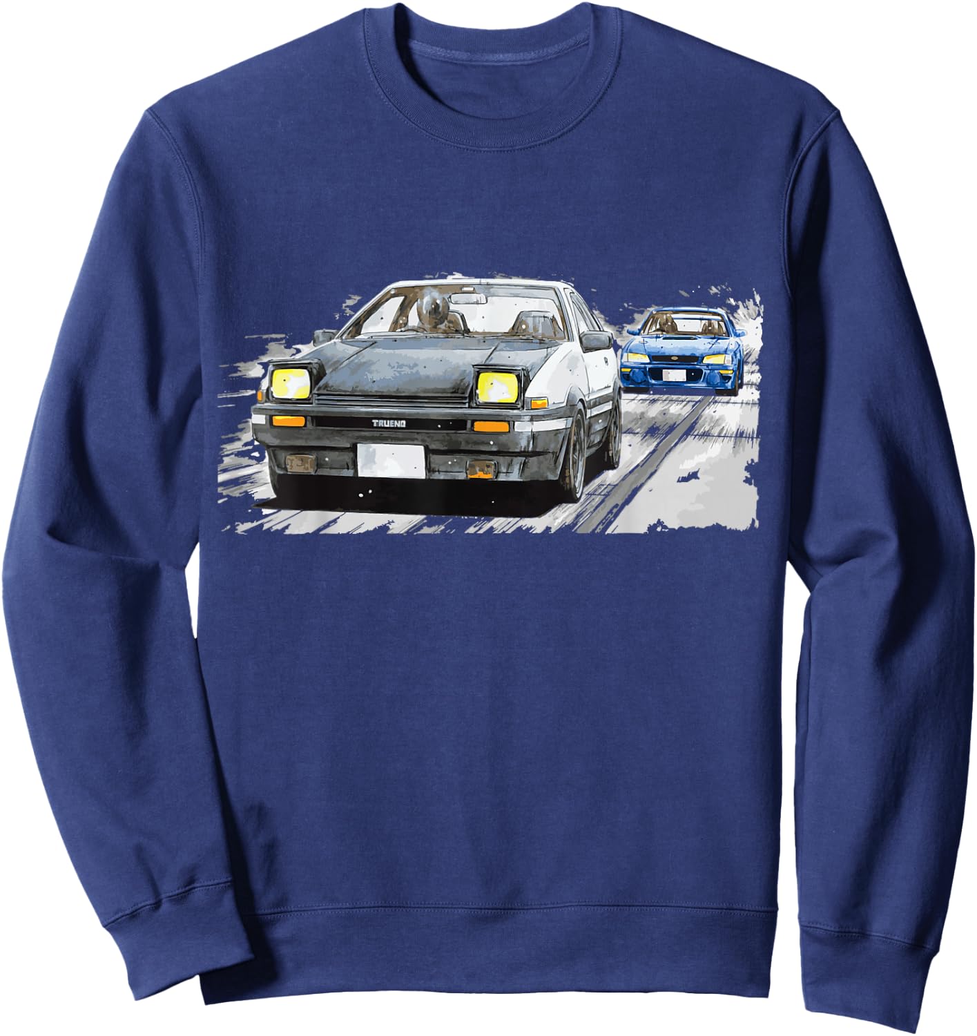 JDM Car Street Drift Race - 86 VS gc8 version 5 anime rally Sweatshirt - Sweatshirt | Navy