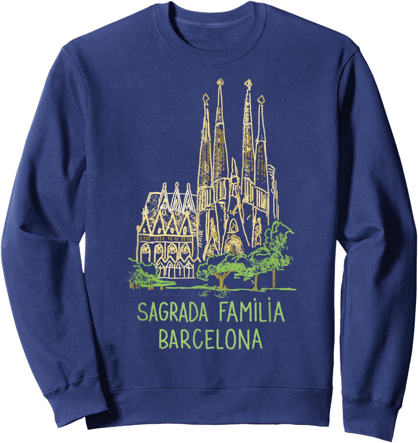 Sagrada Familia Barcelona Sweatshirt - Sweatshirt | Navy