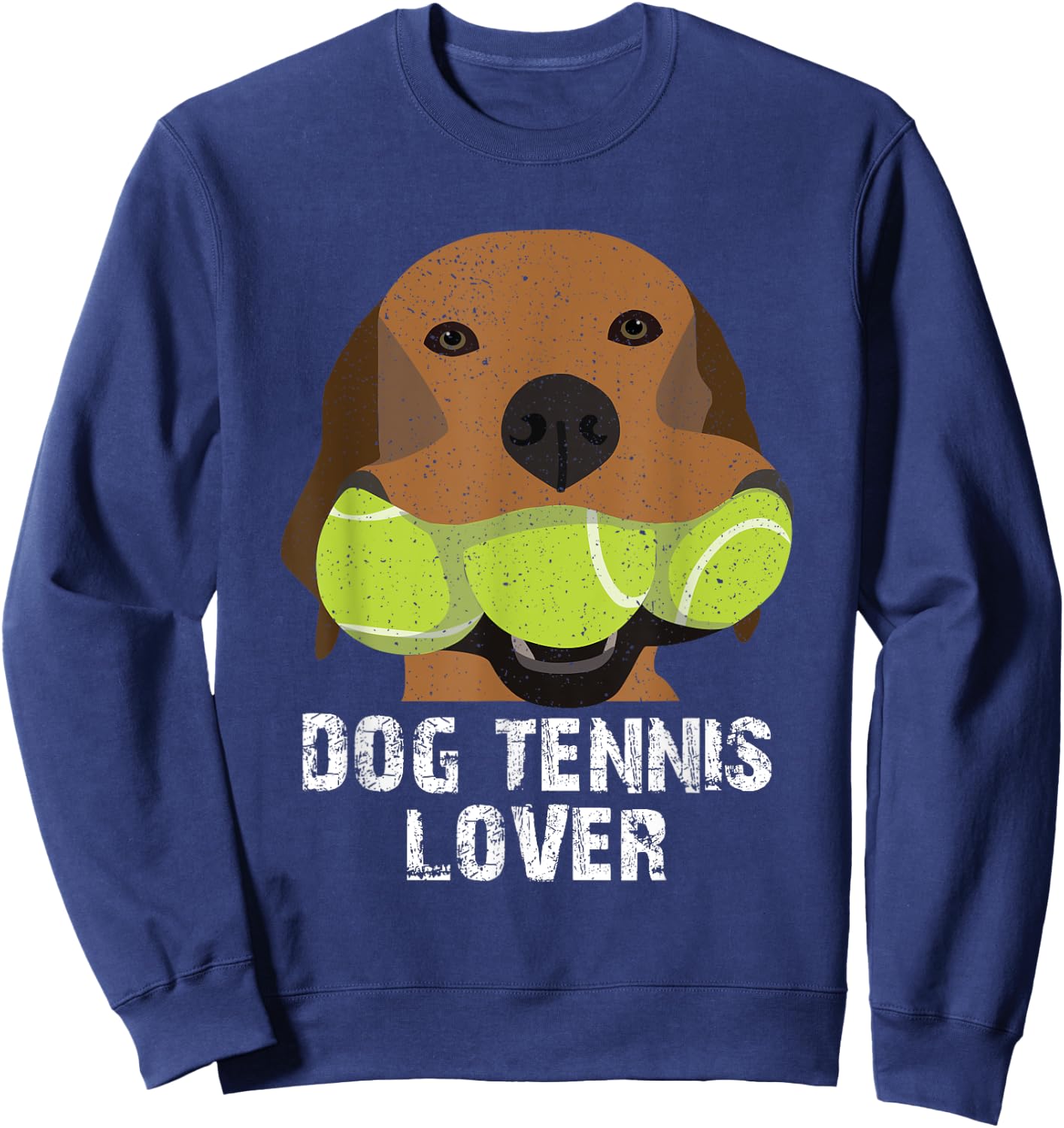 Dog tennis lover tennis balls Women Girls Kids Sweatshirt - Sweatshirt | Navy