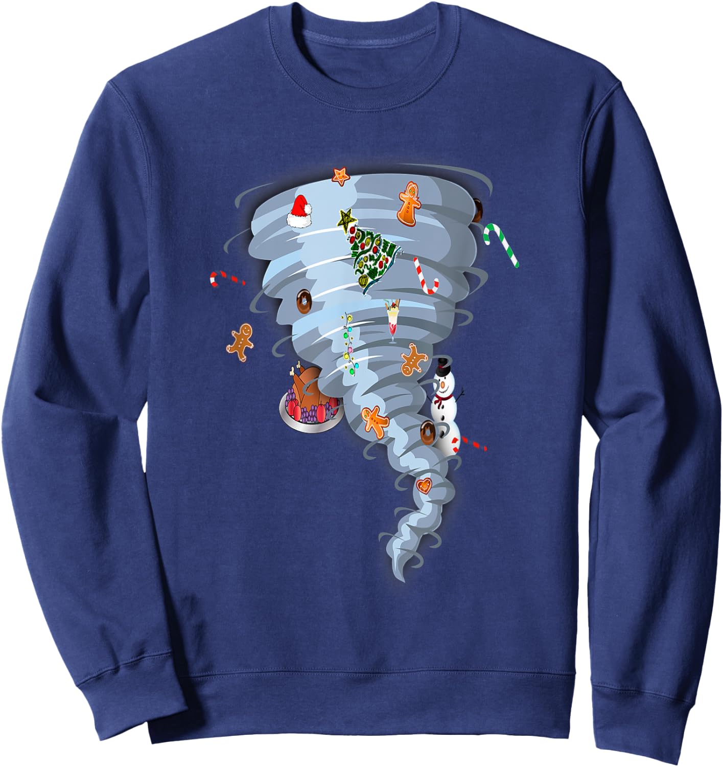 Christmas Tornado - New Year Storm - Scary Weather Sweatshirt - Sweatshirt | Navy