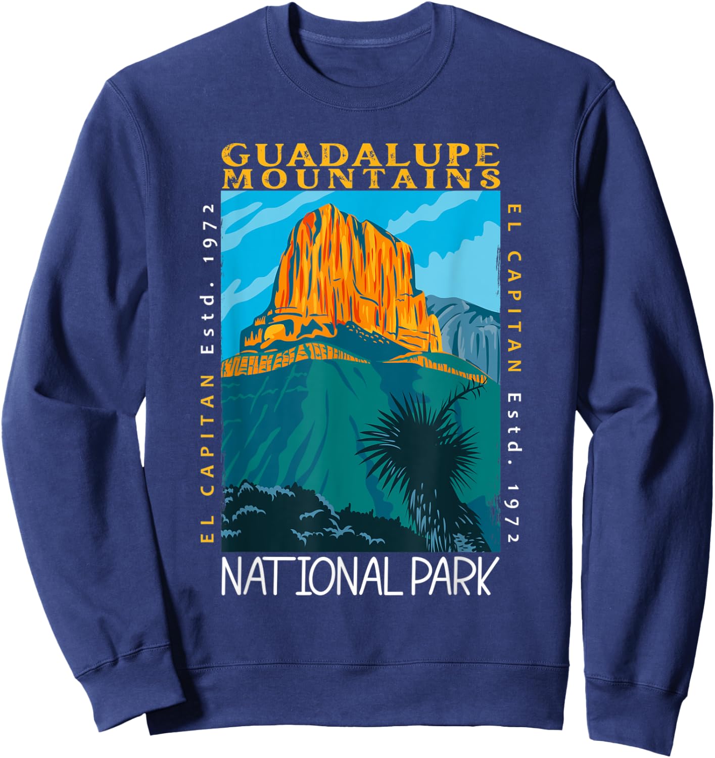 Guadalupe Mountains National Park El Capitan Vintage Sweatshirt - Sweatshirt | Navy