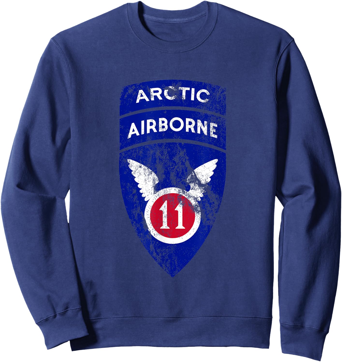 11th Airborne Division Patch - Arctic Angels - Vintage Sweatshirt - Sweatshirt | Navy