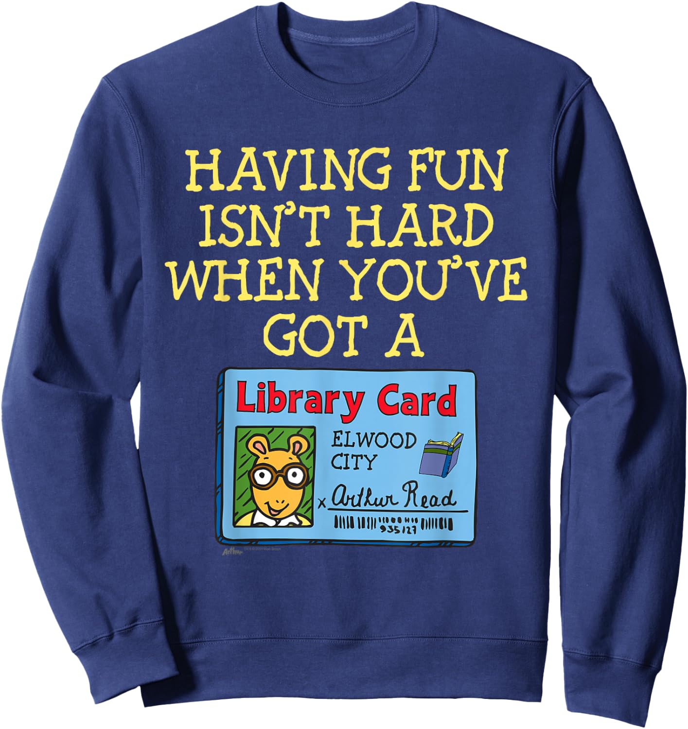 Arthur Having Fun Isnt Hard Small Sweatshirt - Sweatshirt | Navy