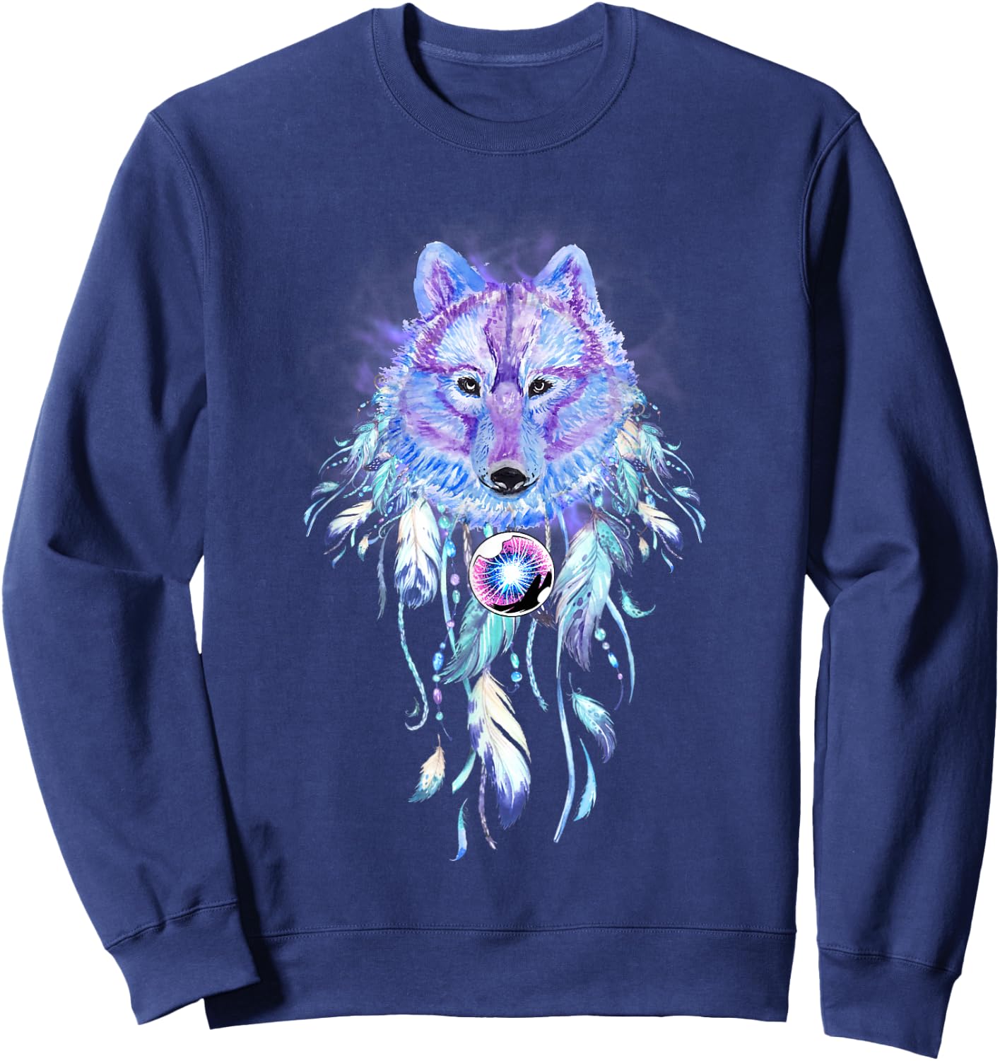 Wolf Dream Catcher Sweatshirt - Sweatshirt | Navy