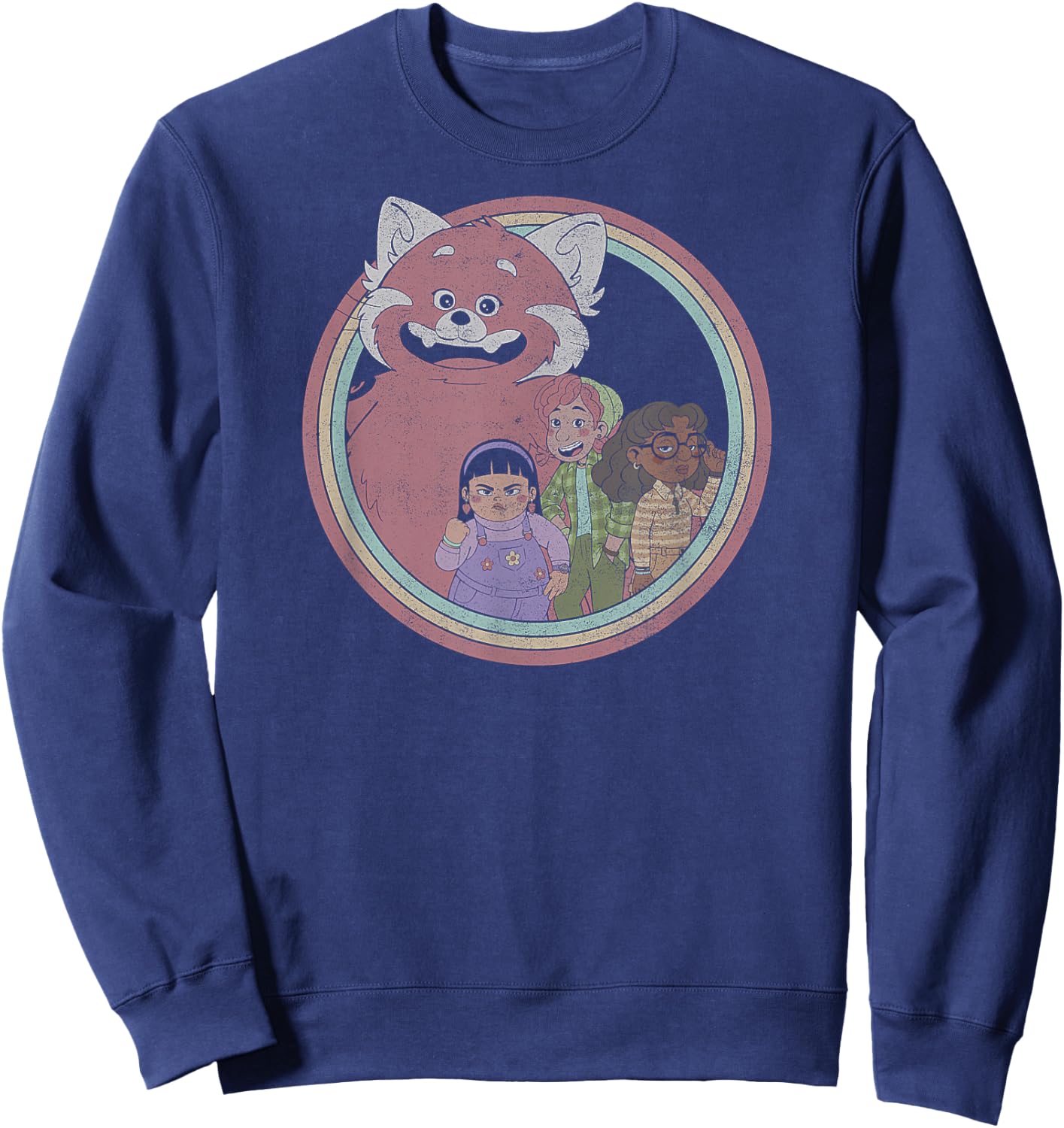 Disney Pixar Turning Red Retro Friend Circle Sweatshirt - Sweatshirt | Navy
