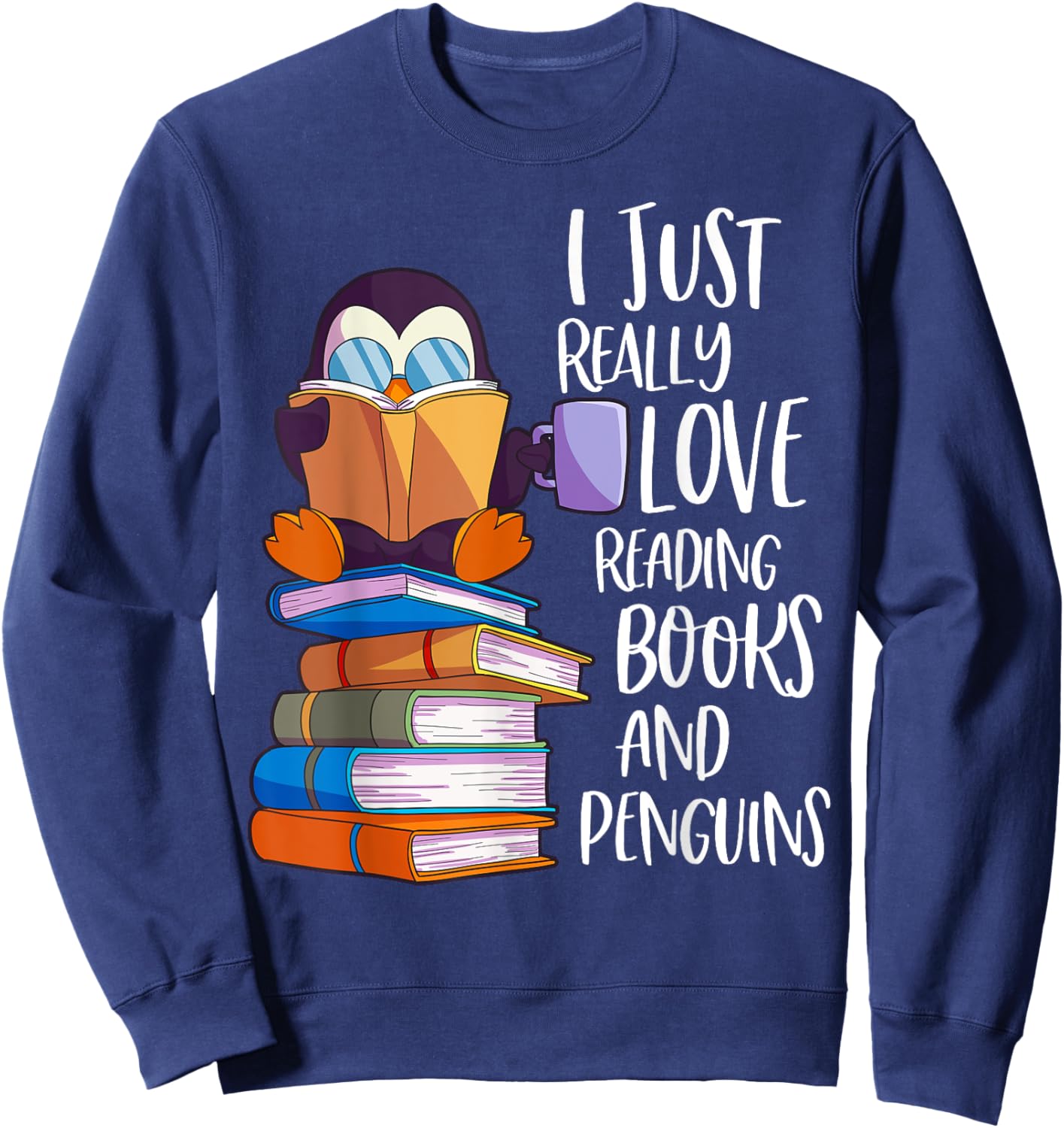 Book Lover Shirt Girls Kids Women Book Reading Gift Bookworm Sweatshirt - Sweatshirt | Navy