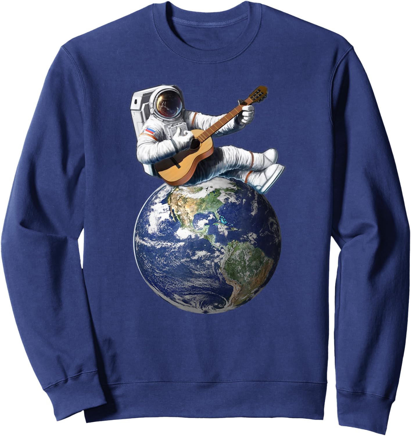 Astronaut Playing Guitar Space Guitarist Music Gift Sweatshirt - Sweatshirt | Navy