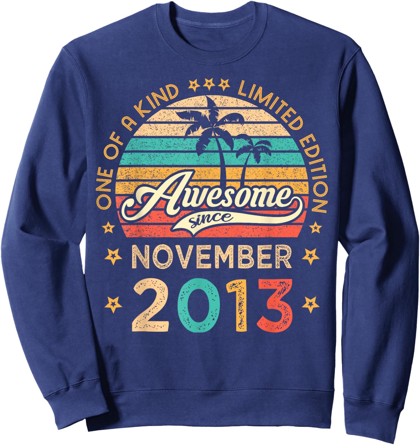 Awesome Since November 2013 Limited Edition Vintage Birthday Sweatshirt - Sweatshirt | Navy