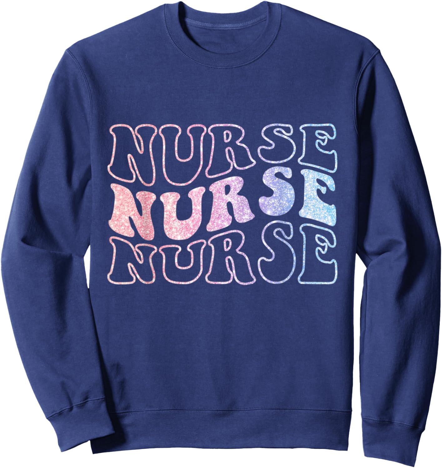 Retro Future Nurse Life For Registered Nurse Nurse's Day Sweatshirt - Sweatshirt | Navy