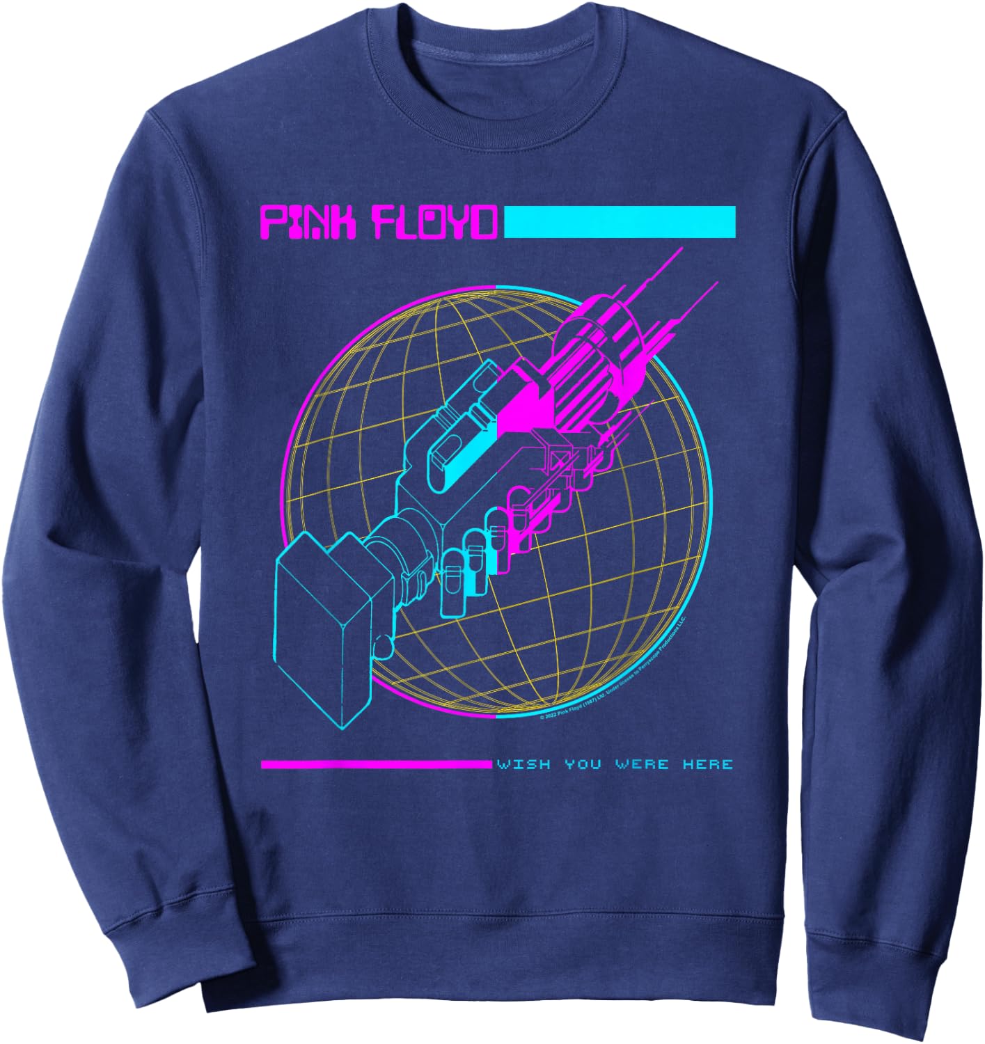 Pink Floyd Wish You Were Here Grid Sweatshirt - Sweatshirt | Navy