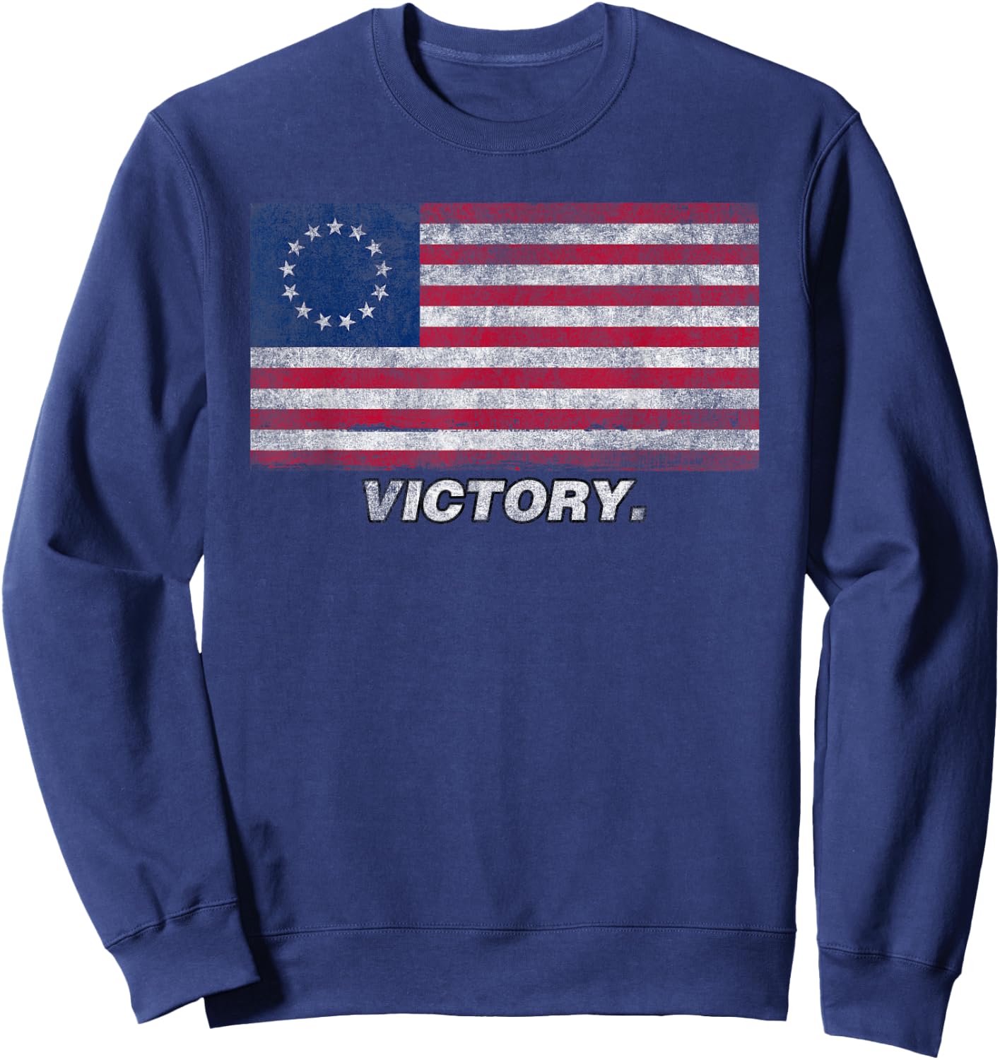 Betsy Ross USA American Flag Victory Kids Men Sweatshirt - Sweatshirt | Navy