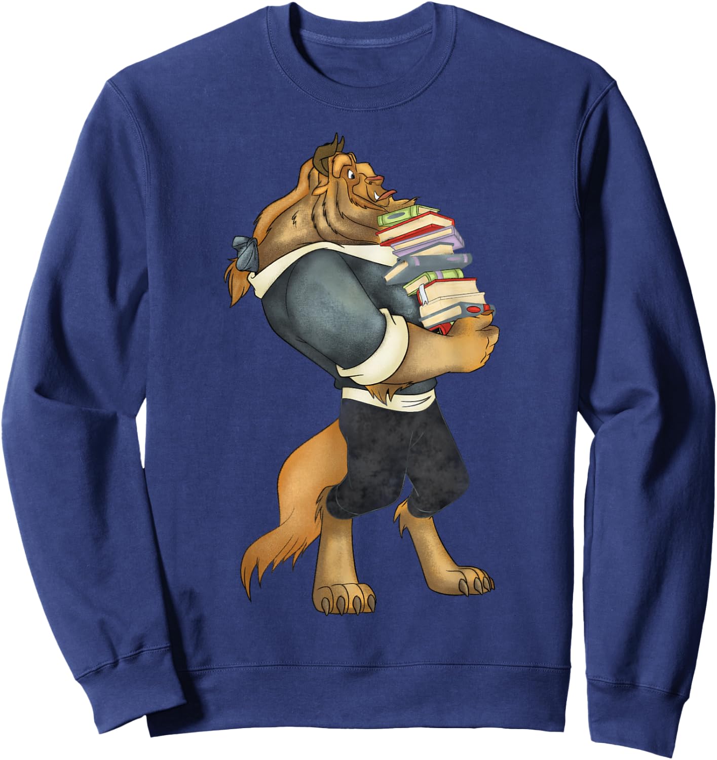 Disney Beauty and The Beast Book Worm Beast Sweatshirt - Sweatshirt | Navy