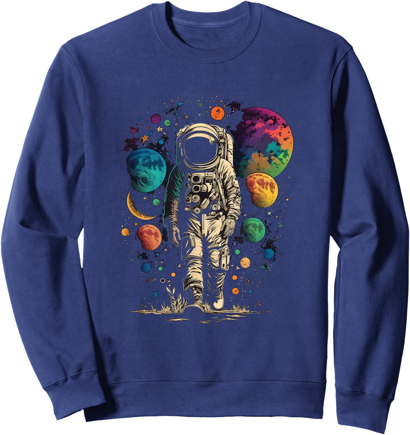 Astronaut Spaceman Universe Planets Galaxy Sweatshirt - Sweatshirt | Navy