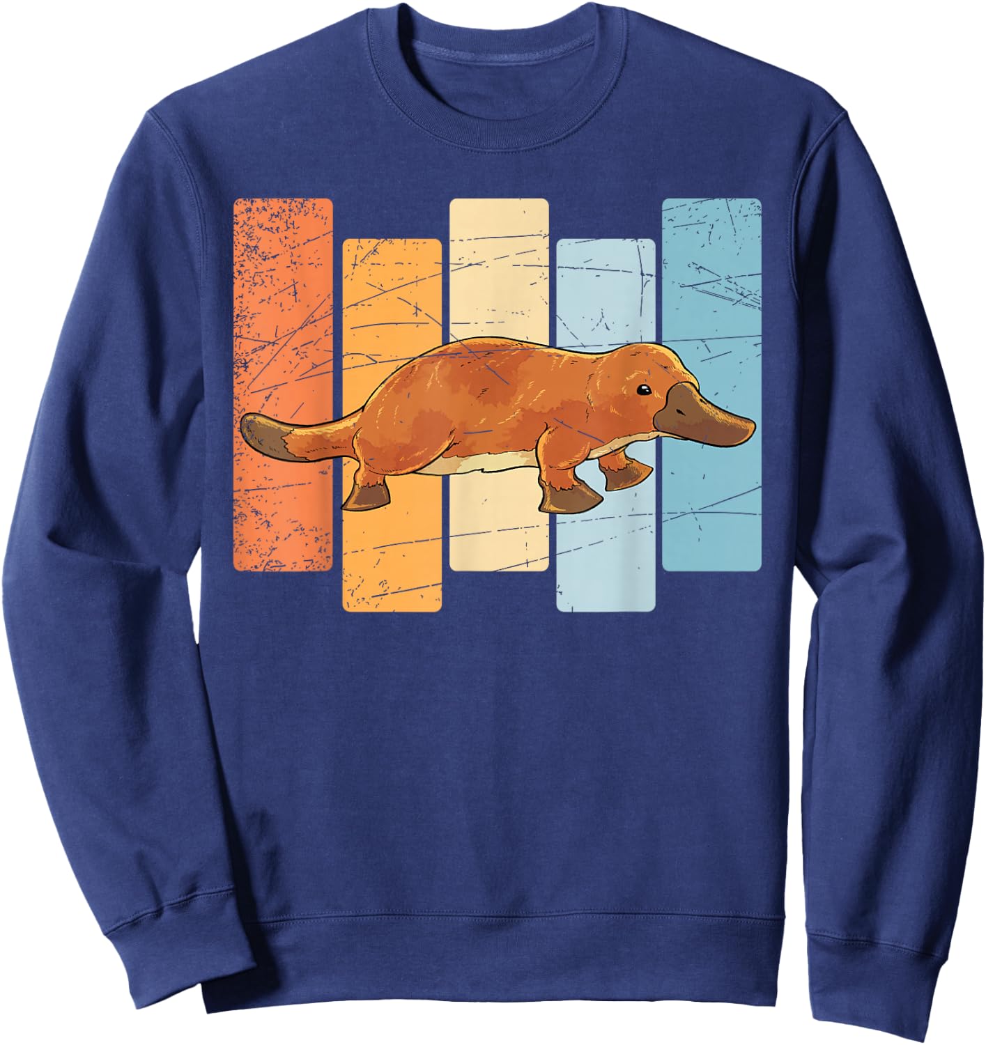 Outback Zoo Animal Lover Cute Platypus Retro Australia Sweatshirt - Sweatshirt | Navy