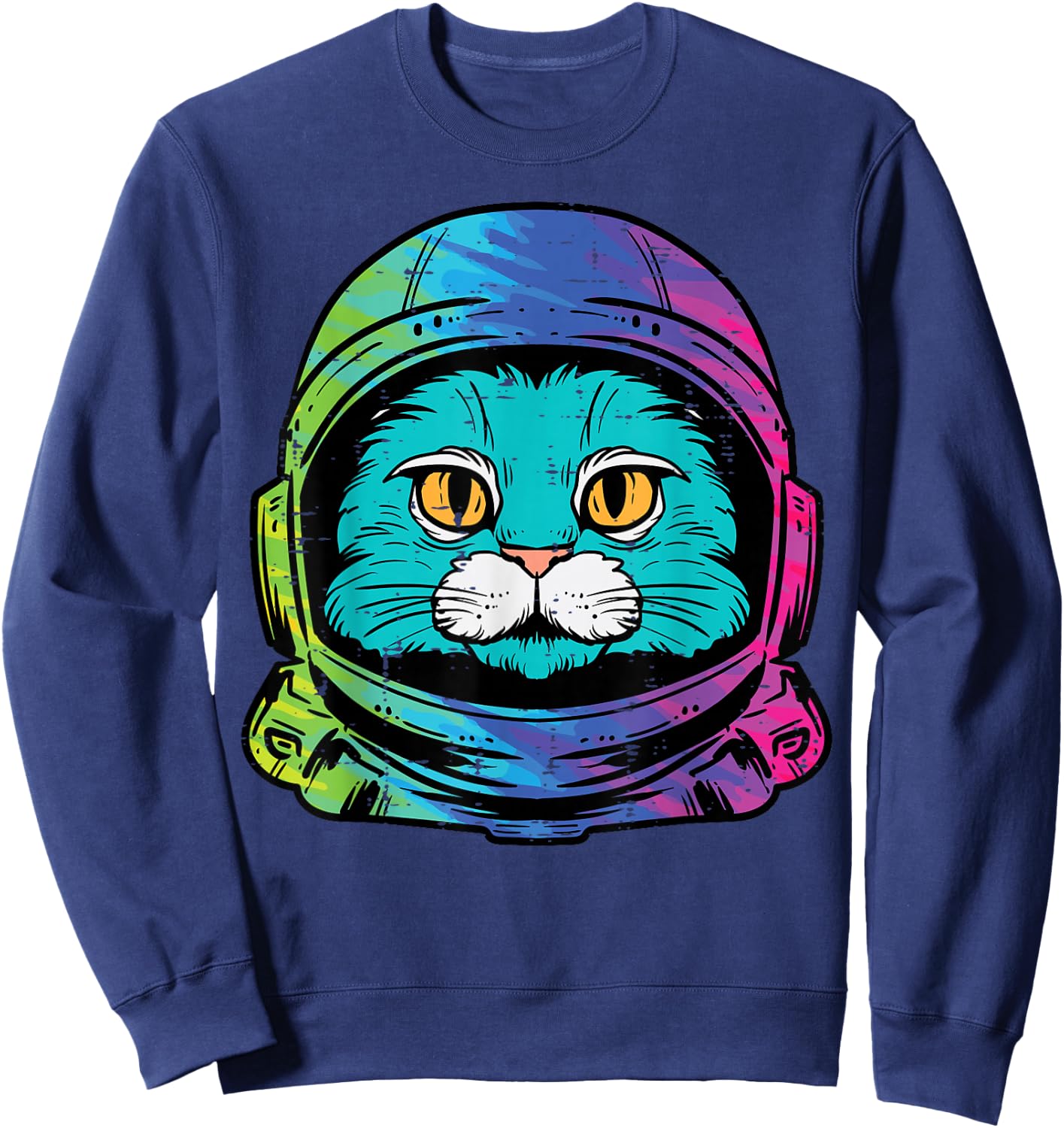 Cat Astronaut Cool Space Kitty Universe Men Boys Kids Women Sweatshirt - Sweatshirt | Navy