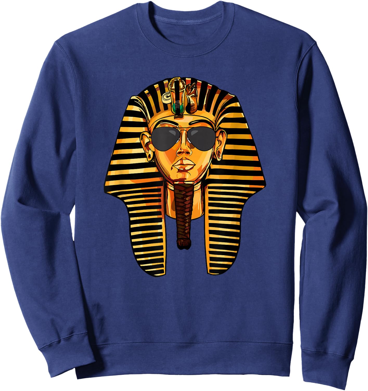 King Pharaoh Tutankhamun Sunglasses King TUT Sunglasses Sweatshirt - Sweatshirt | Navy