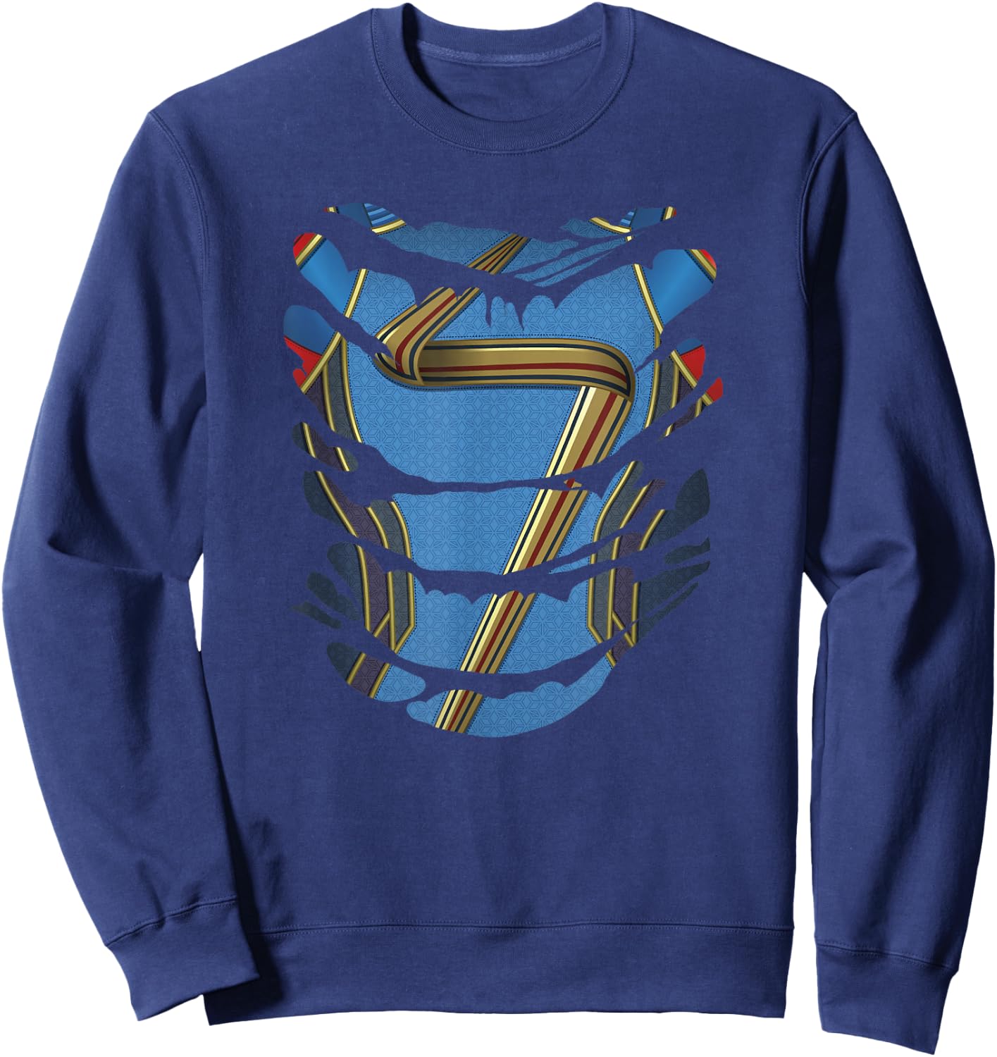 Marvel Ms. Marvel Torn Costume Halloween Sweatshirt - Sweatshirt | Navy