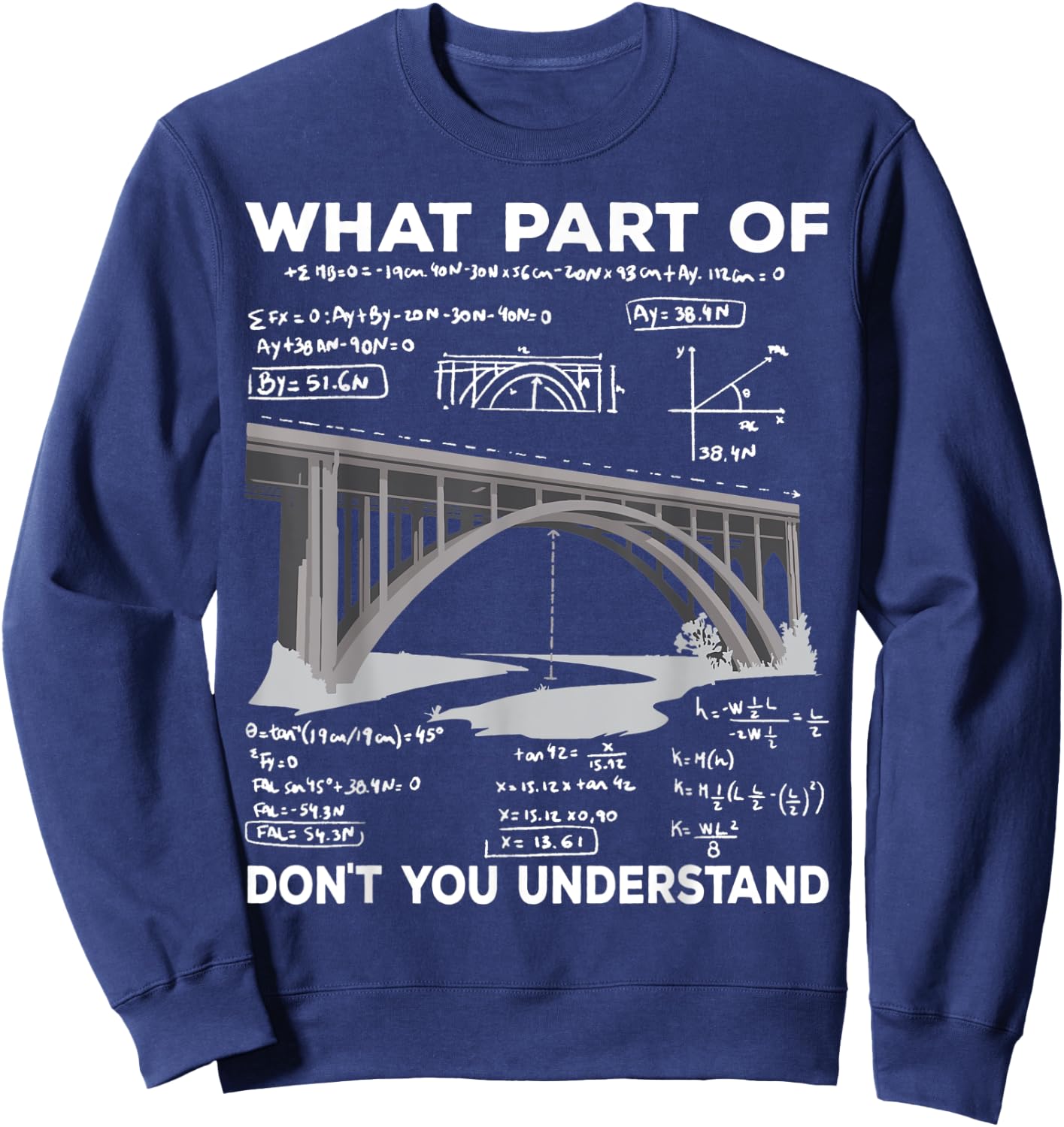 What Part Of Dont You Understand Construction Civil Engineer Sweatshirt - Sweatshirt | Navy