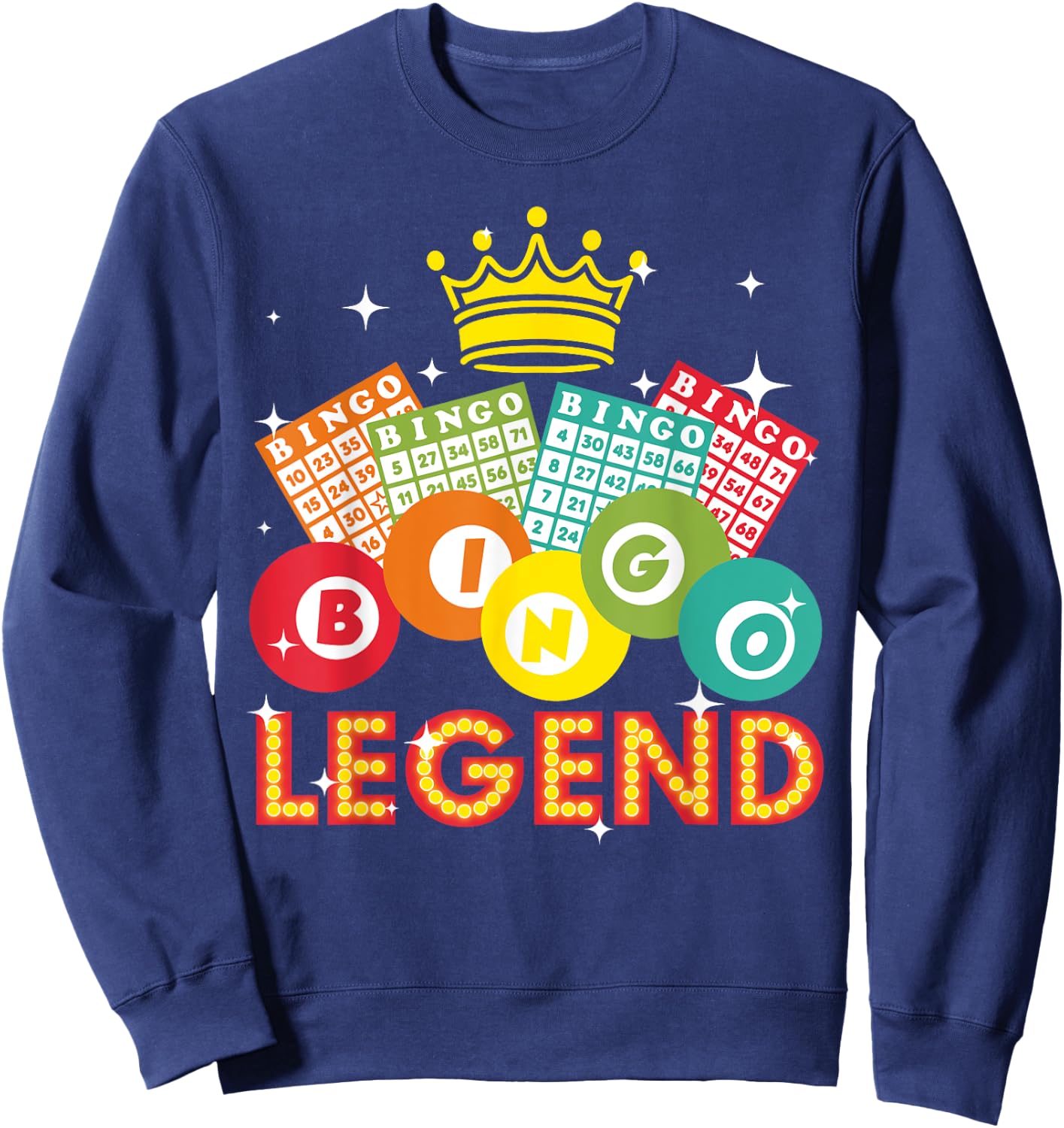 Cute Bingo Designs Women Bingo Lovers Casino Players Sweatshirt - Sweatshirt | Navy