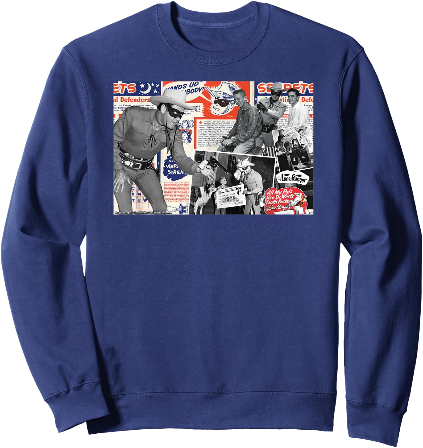 The Lone Ranger Frontier Legends Collage Sweatshirt - Sweatshirt | Navy