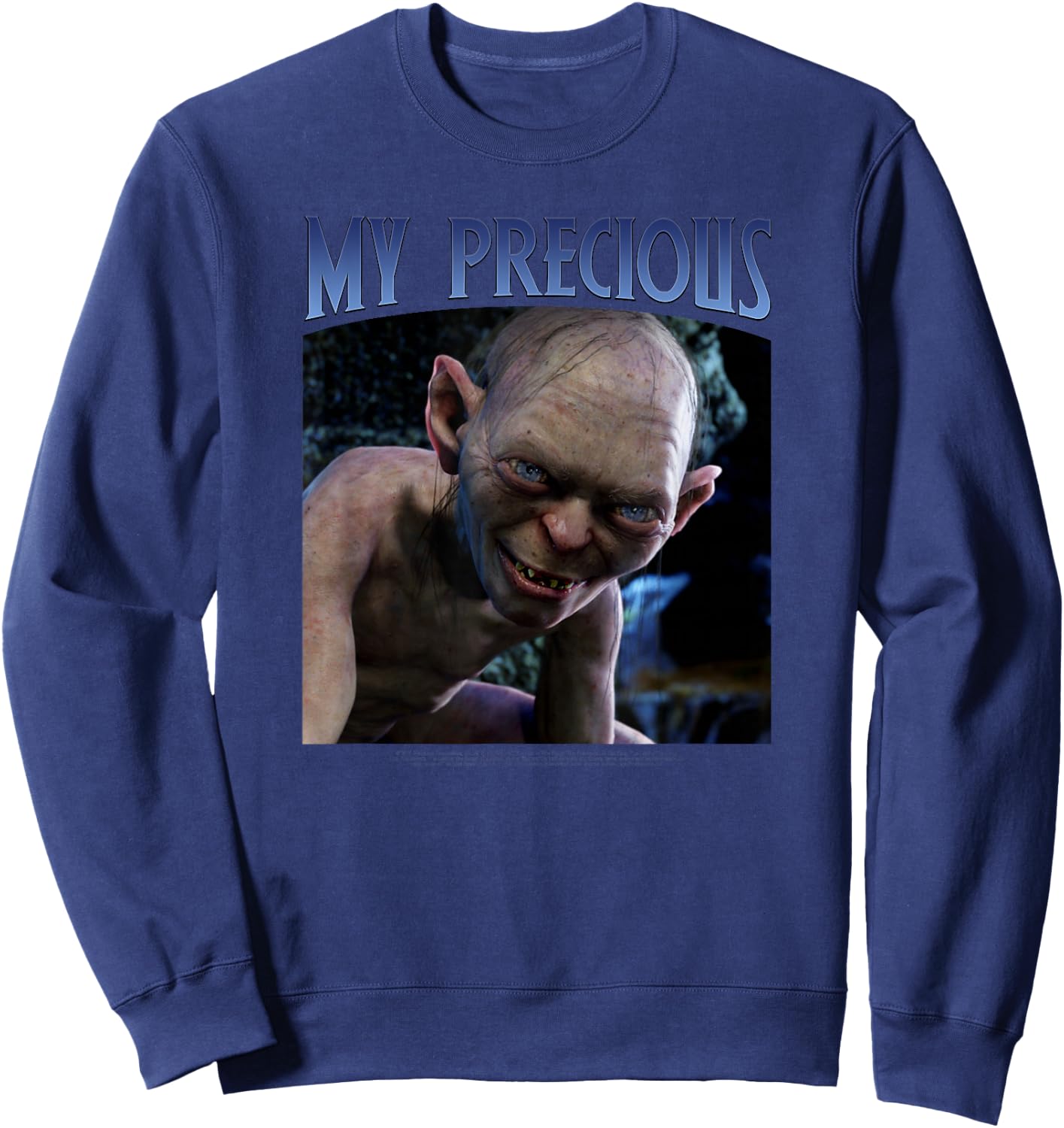 Lord of The Rings Gollum My Precious Poster Sweatshirt - Sweatshirt | Navy