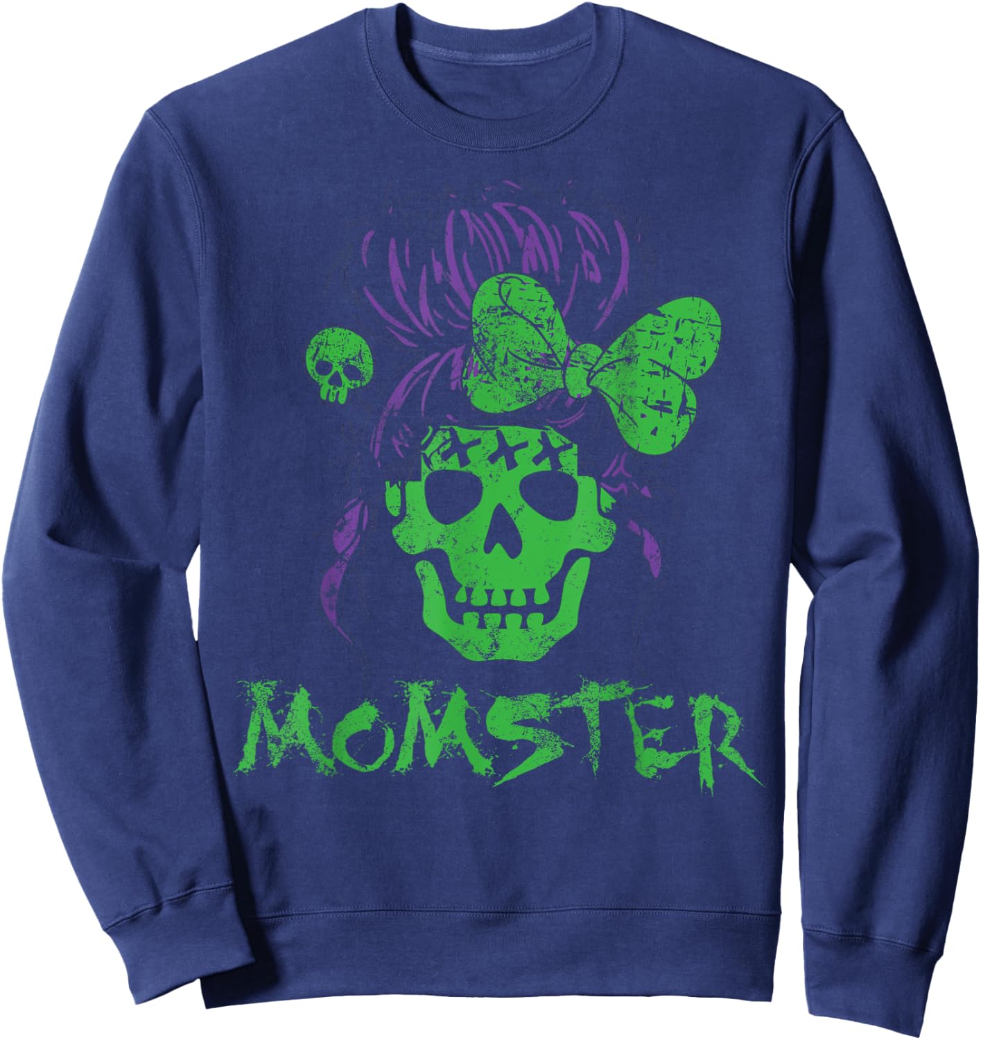 Momster Shirt Retro Funny Horror Zombie Halloween Sweatshirt - Sweatshirt | Navy