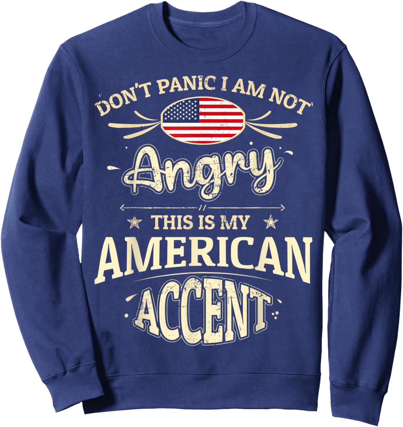 America Flag Souvenirs for Americans Men & Women Sweatshirt - Sweatshirt | Navy