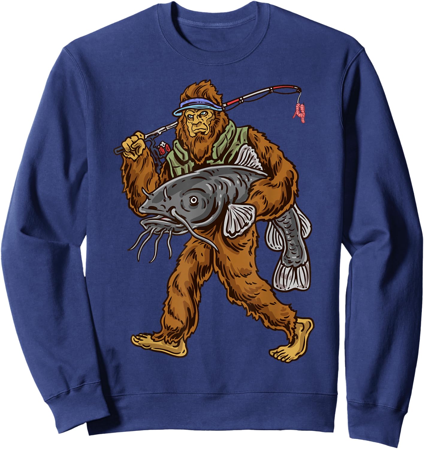Catfishing Bigfoot Hunting Catfishermen Sweatshirt - Sweatshirt | Navy