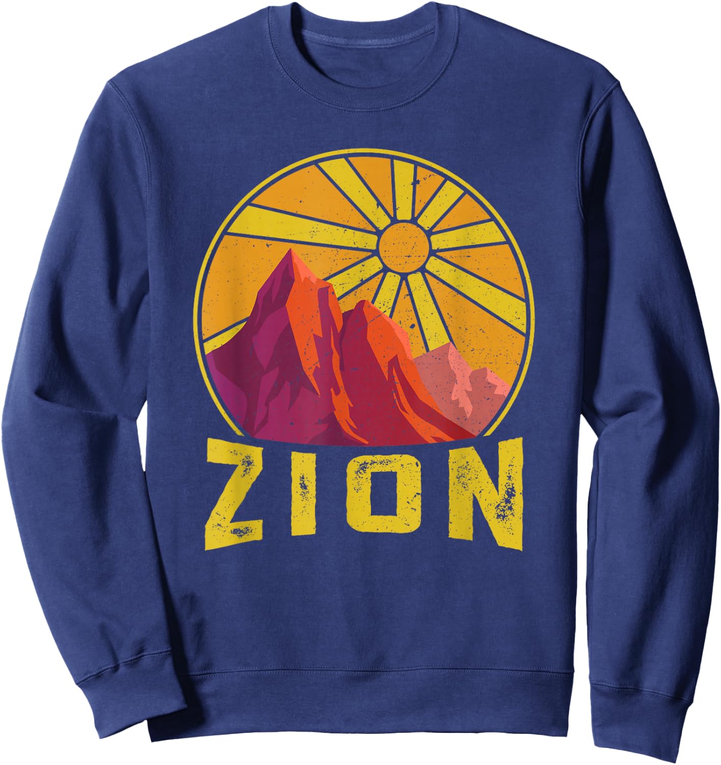 Zion National Park Nature Lover Hiking Fan Sweatshirt - Sweatshirt | Navy