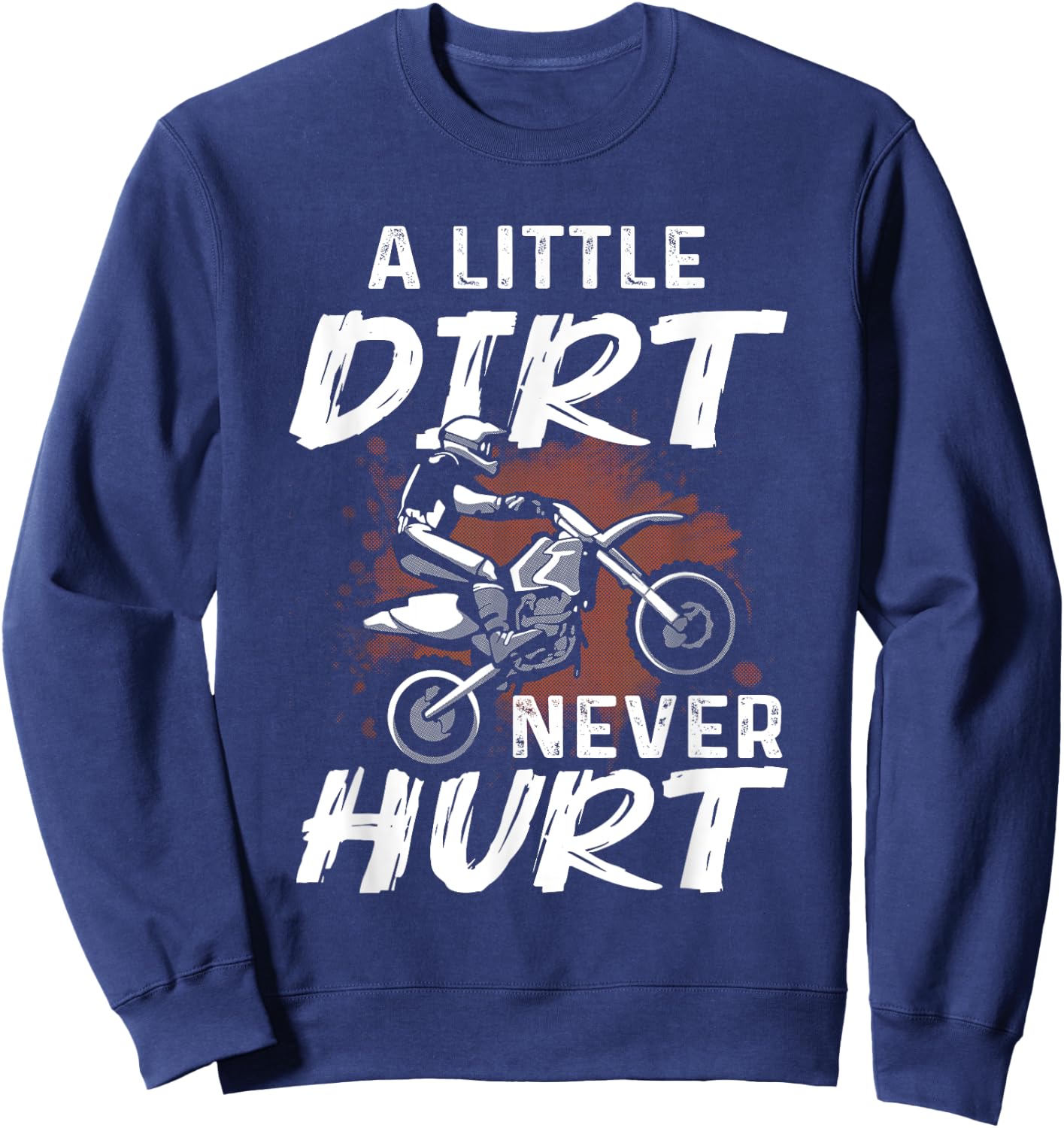 Funny Dirt Bike Gift Boys Men Motorcycle Motocross Biker Sweatshirt - Sweatshirt | Navy