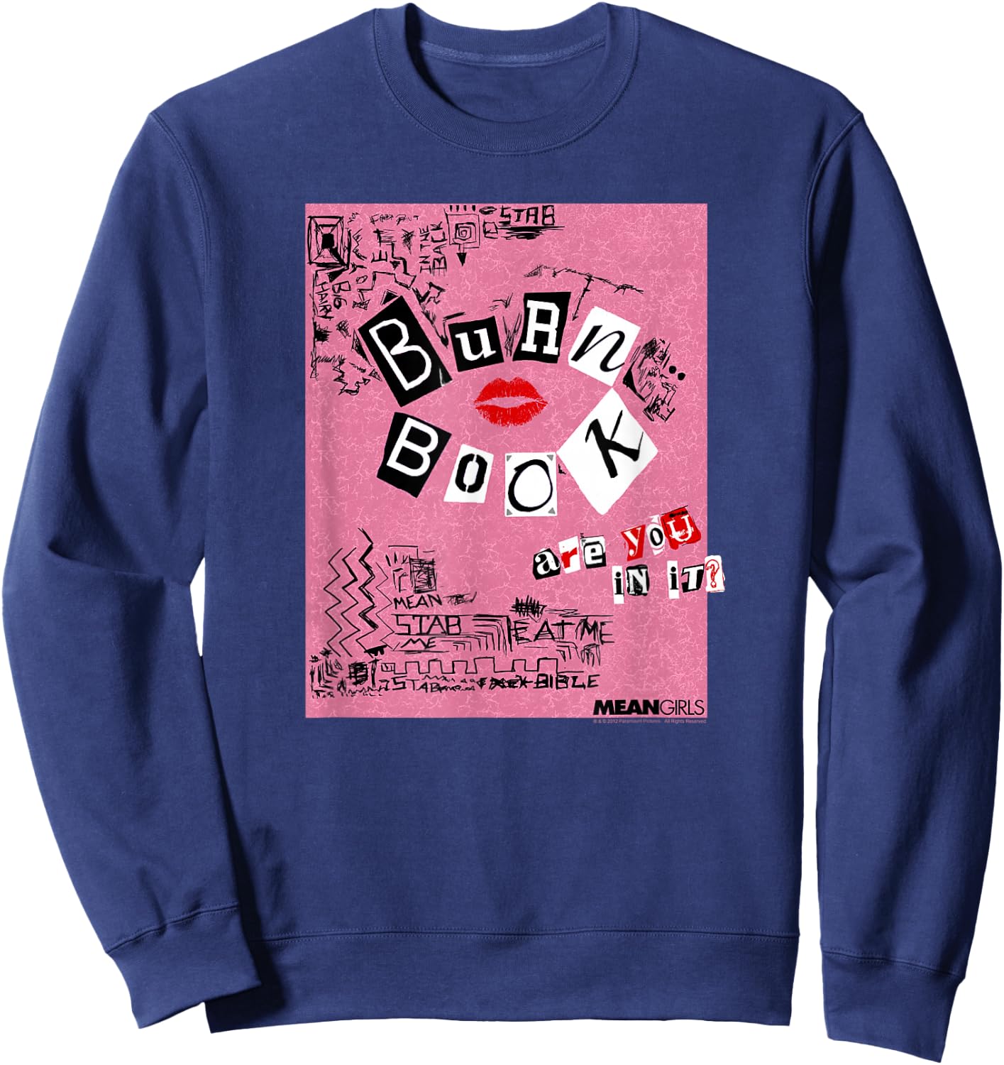 Mean Girls Burn Book Sweatshirt - Sweatshirt | Navy
