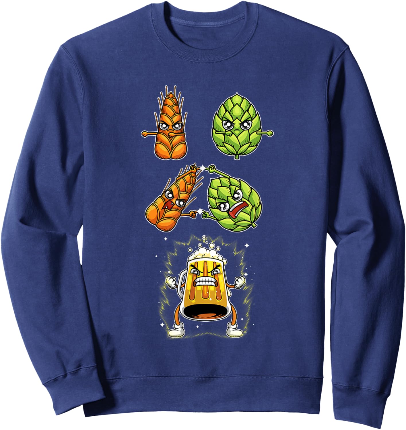 Hop Malt Beer Fusion Funny Beer Brewer Gift Women Sweatshirt - Sweatshirt | Navy