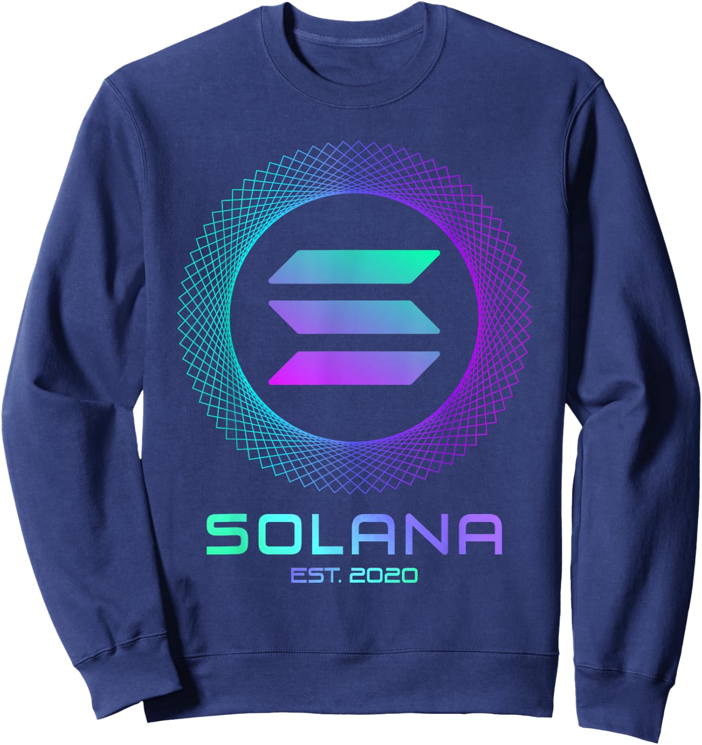 Solana SOL Coin Crypto Logo Blockchain | Solana Sweatshirt - Sweatshirt | Navy