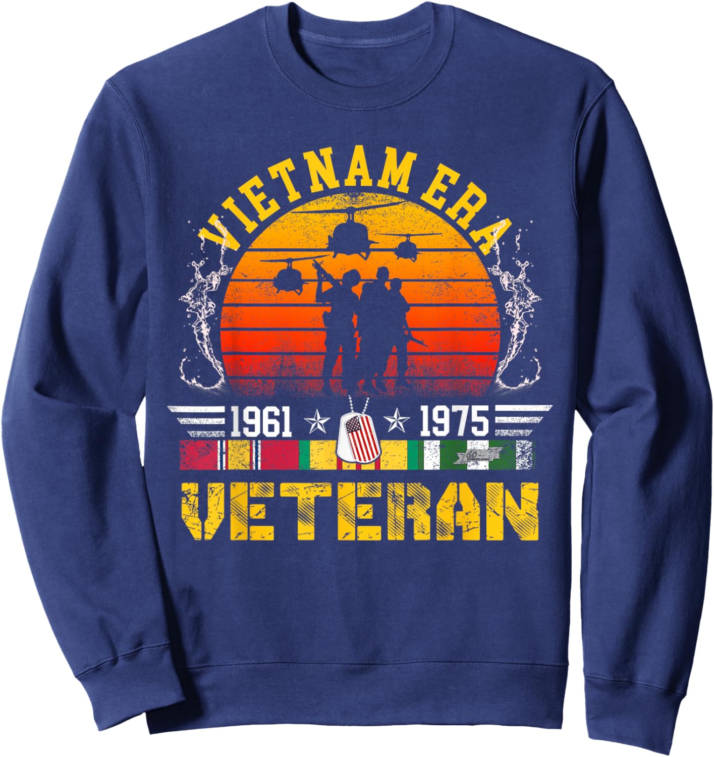 Veteran Gift Vietnam War Era Retired Soldier Sweatshirt - Sweatshirt | Navy