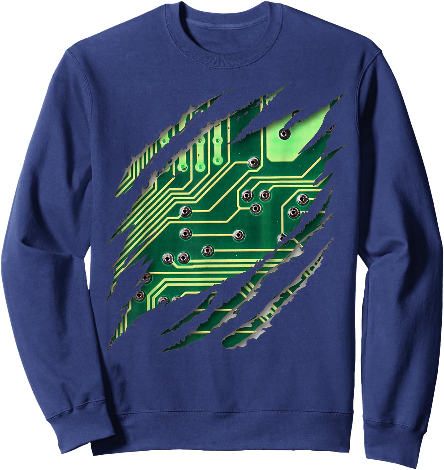 Computer Engineer Circuit Board Gift Sweatshirt - Sweatshirt | Navy