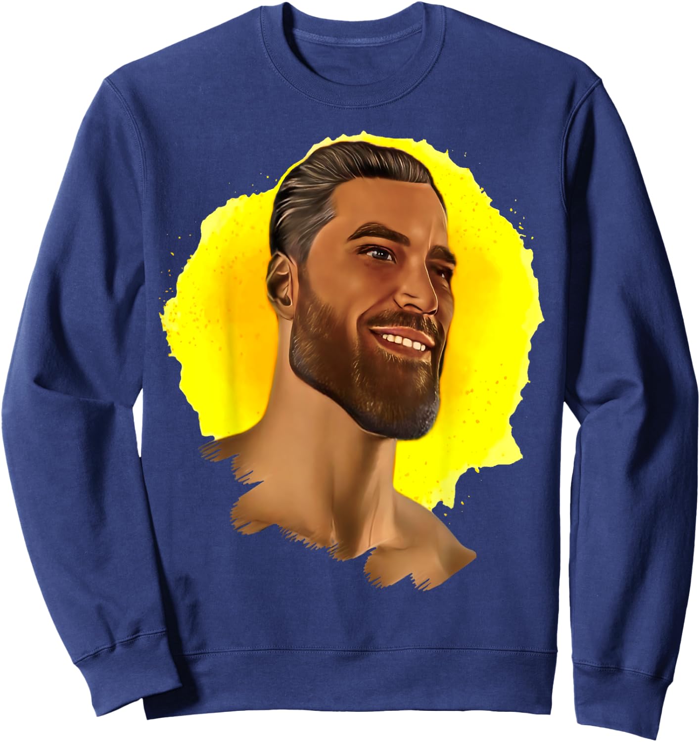 Funny Gigachad Meme Giga Chad Alpha Male Sigma Male Memes Sweatshirt - Sweatshirt | Navy