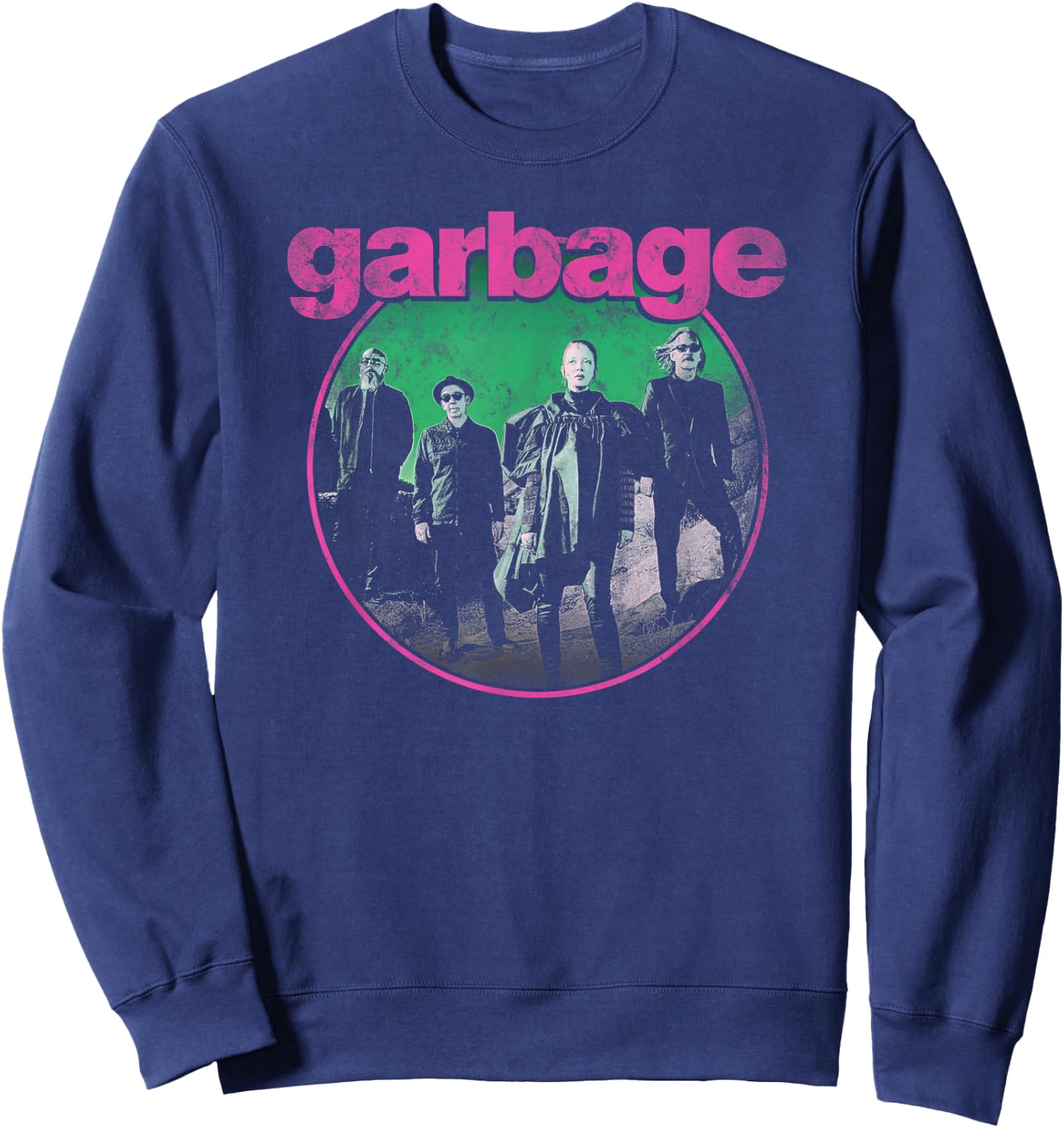 Garbage - Circle Photo Sweatshirt - Sweatshirt | Navy