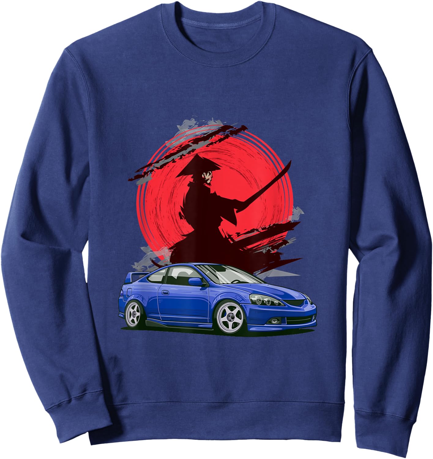 JDM RSX Auto Tuning Japan Samurai Sun Drift Sweatshirt - Sweatshirt | Navy