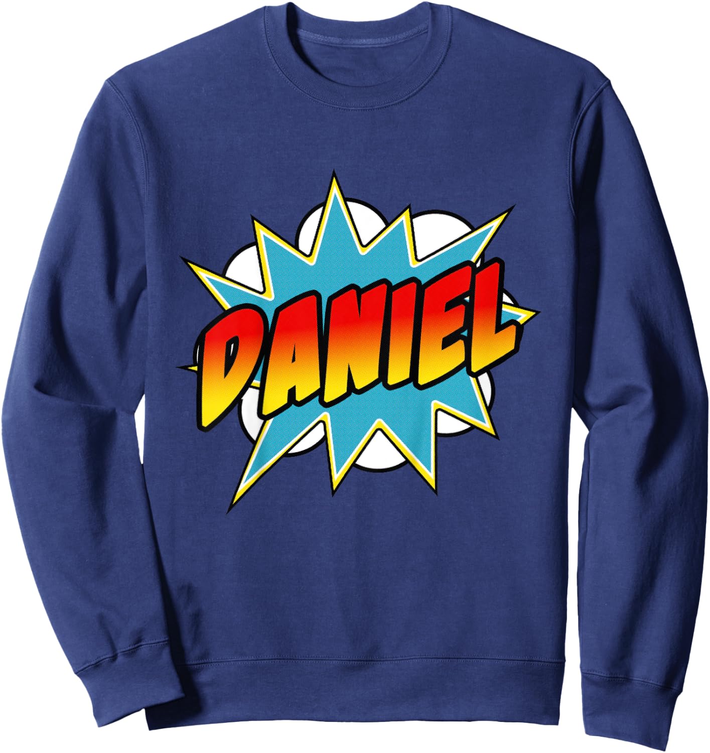 Kids Boys Daniel Comic Book Superhero Name Sweatshirt - Sweatshirt | Navy