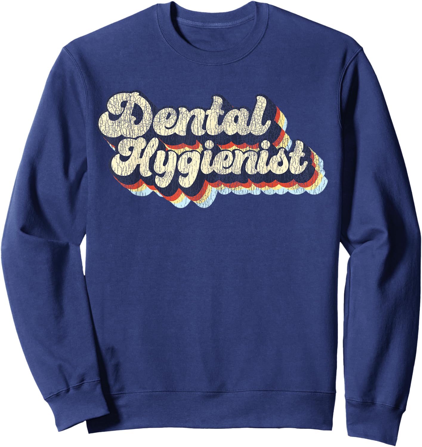 Dental Hygienist Retro Vintage Sweatshirt - Sweatshirt | Navy