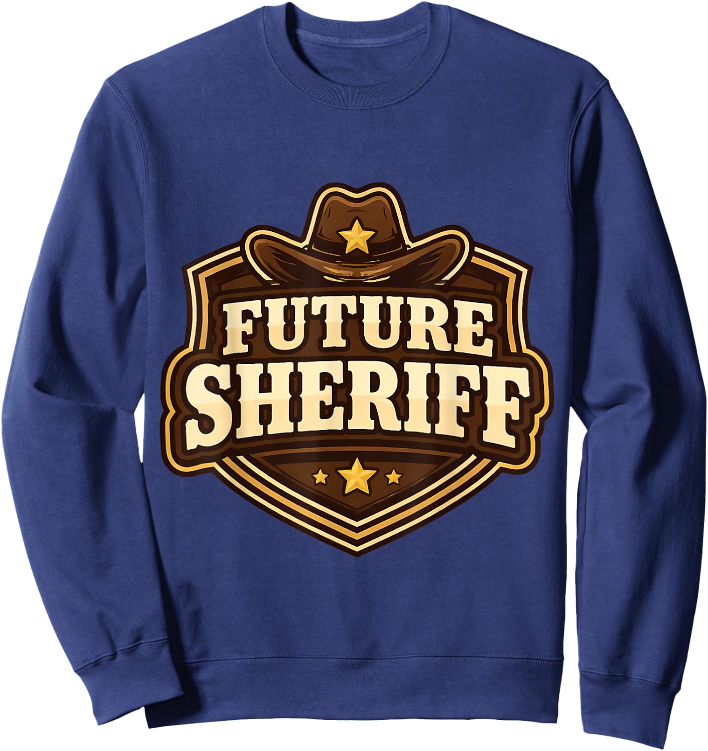Future Sheriff Boys Kids Child Law Enforcement Deputy Sweatshirt - Sweatshirt | Navy