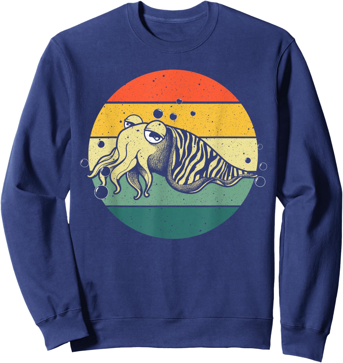 Cute Cuttlefish Design Men Women Cuttlefish Lovers Fishing Sweatshirt - Sweatshirt | Navy