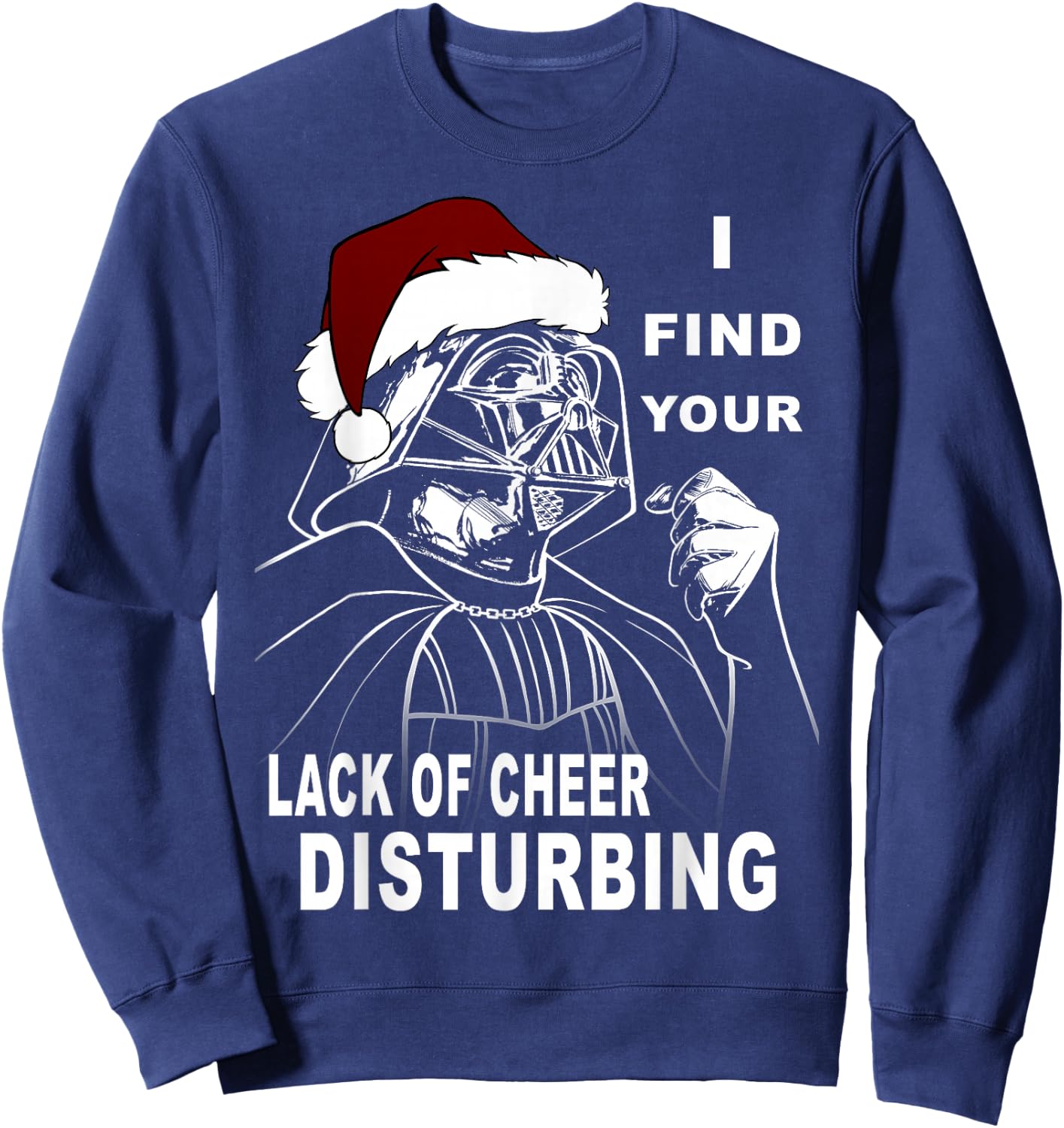 Star Wars Vader Santa Lack Holiday Cheer Christmas Sweatshirt - Sweatshirt | Navy