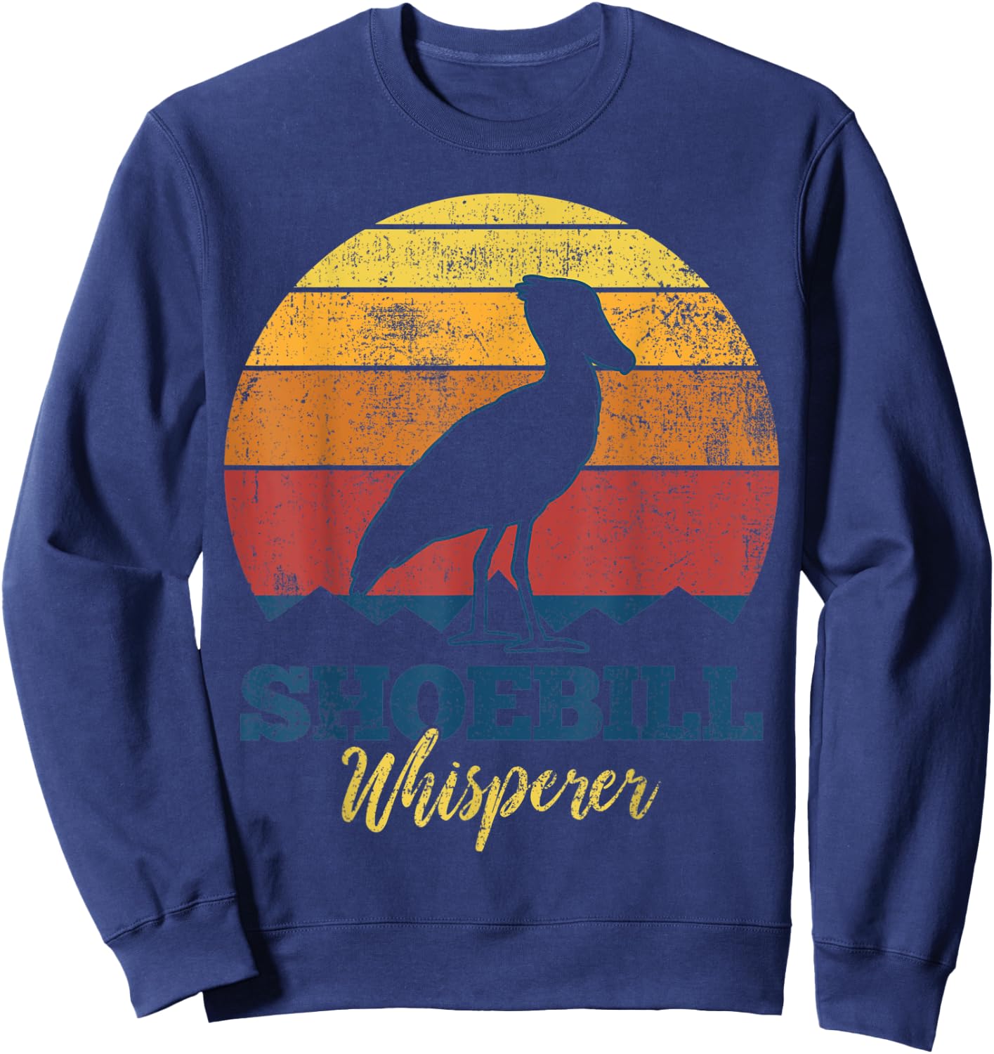 Shoebill Stork Bird Sweatshirt - Sweatshirt | Navy