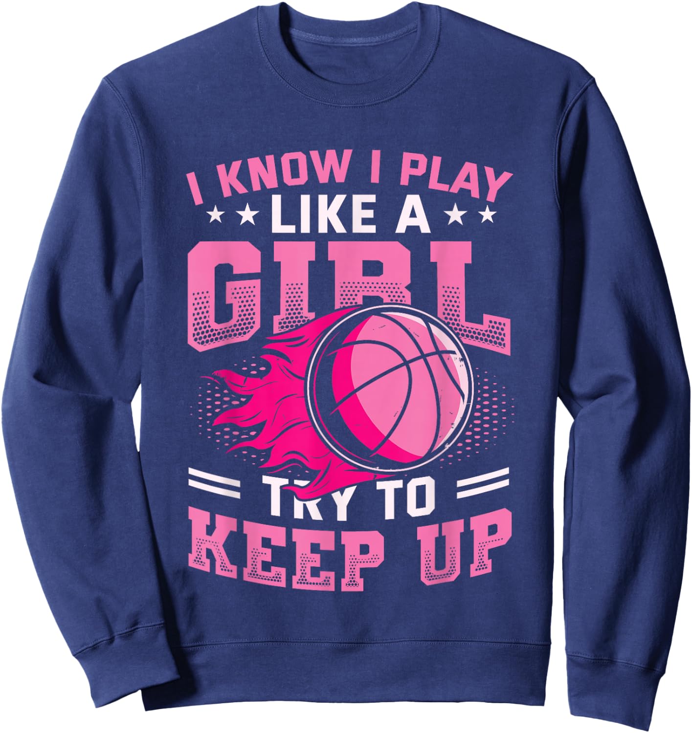 Play Like A Girl Basketball Sweatshirt - Sweatshirt | Navy